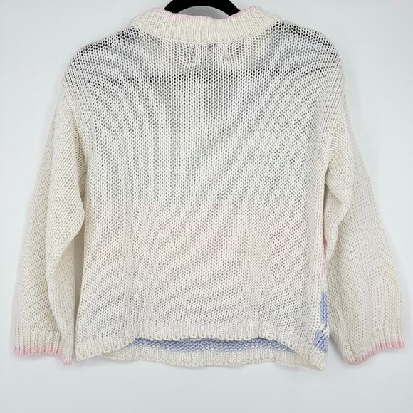 Vintage Yarn Works Knitted By Hand Sweater Pastel Size Small Petite Cottagecore - Picture 5 of 7